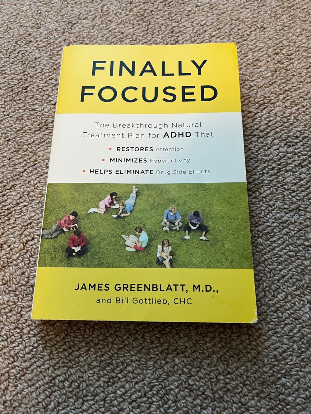 Finally Focused by James Greenblatt - Yellow & White Paperback 💊 📕